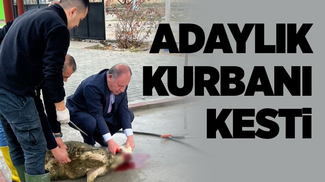 Cumhur İttifakı Belediye Başkan Adaylığı Açıklanan Oprukçu, Güne Kurban Keserek Başladı