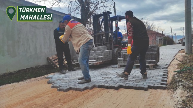 Türkmen Mahallesi’nde Kilitli Parke Yol Çalışması Gerçekleştirildi