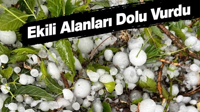 Emirgazi İlçesini Dolu Vurdu. Ekili Alanlarda Hasar Büyük