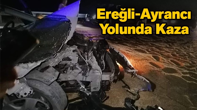 Buğday Yüklü Römorka Arkadan Çarpan Araçta Bulunan 3 Kişi Yaralandı