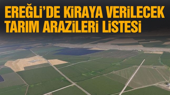 Ekilmeyen Tarım Arazileri Kiraya Verilecek. Ereğli’de Kiralanacak Taşınmalar Listesi Açıklandı