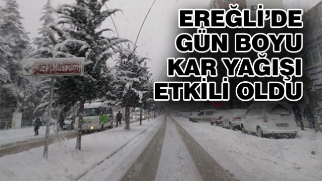 Ereğli’de Son Zamanların En Güzel Kar Yağışı Etkili Oluyor