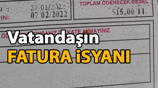 İlk Faturalar Hanelere Ulaşmaya Başladı. Vatandaşlar Sosyal Medyadan Veryansın Etti