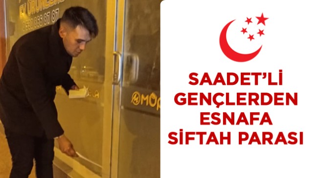 Saadet Partisi Ereğli Gençlik Kolları Siftah Parası Dağıttı