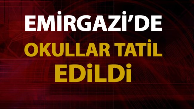 Emirgazi İlçesinde Okullar Kar Yağışı Nedeni İle Tatil Edildi