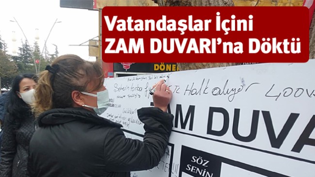 Zamlardan Canı Yanan Vatandaşlar Zam Duvarına İçini Döktü.