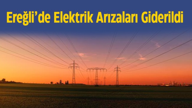 Ereğli Genelinde Elektrik Arızaları Giderildi, Mahallelere Elektrik Verildi