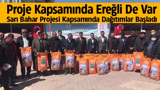 Sarı Bahar Projesi Karapınar’da Düzenlenen Dağıtım Töreniyle Başladı