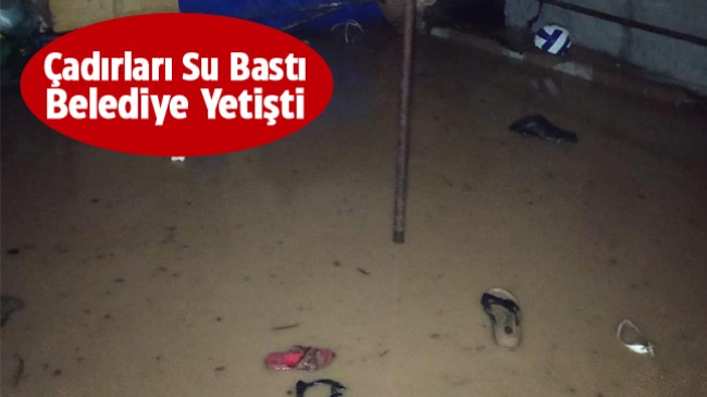 Yaz Yağmuru Ereğli ve Çevresinde Sele Neden Oldu. Bulgurluk’ta Çadırları Su Bastı