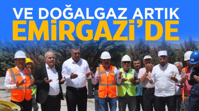 Emirgazi İlçesinde Doğalgaz Kazı Çalışmaları Başladı. İlk Kullanım Bu Yıl Olacak