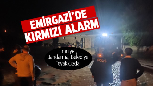 Emirgazi’de Sel Alarmı. Belediye, Emniyet, Jandarma Tüm Birimler Teyakkuzda.