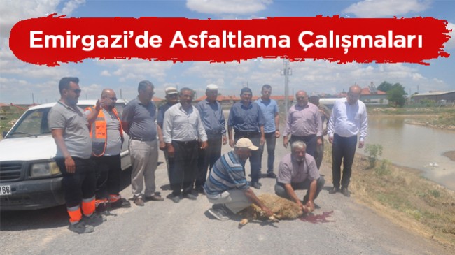 Asfaltlama Çalışmaları Kurbanlarla ve Dualarla Başladı