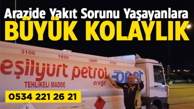 Yeşilyurt Opet Petrol’den Mobil Yakıt Servisi Hizmeti