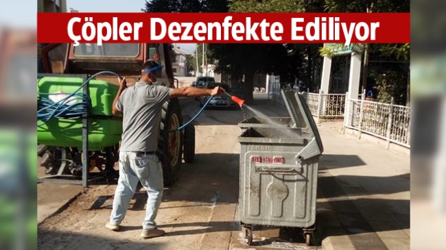 Emirgazi’de Çöp Konteynerleri ve Çöp Araçlarında Kapsamlı Dezenfektan Çalışması Yapılıyor