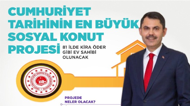 Cumhuriyet Tarihinin En Büyük Sosyal Konut Projesinde Detaylar Belli Oldu