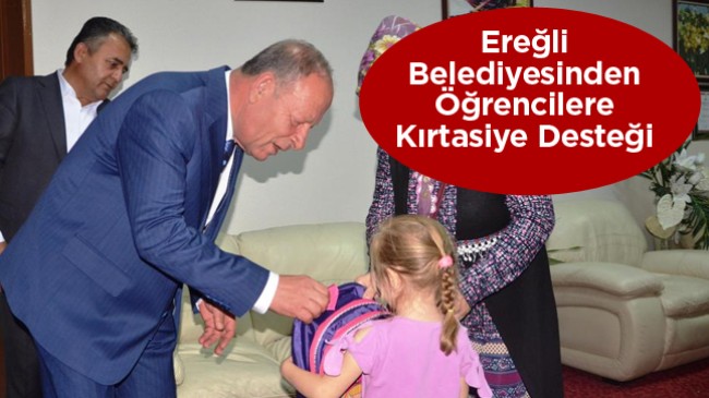 Ereğli Belediyesi, Eğitime Katkı Faaliyetleri Kapsamında Kırtasiye Dağıtımı Yaptı