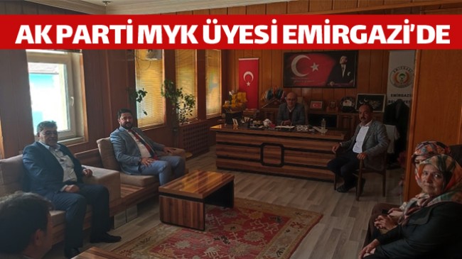AK Parti MYK Üyesi Emre Çalışkan, Emirgazi Belediyesini Ziyaret Etti
