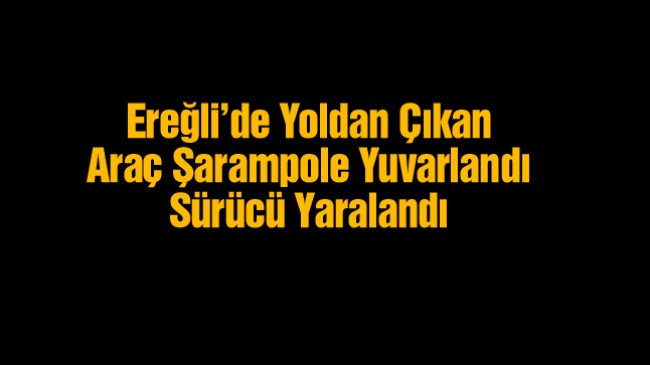 Yoldan Çıkan Araç Şarampole Yuvarlandı: 1 Yaralı