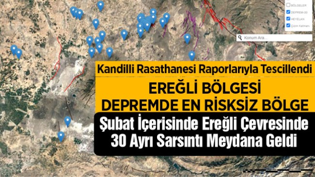 Kandilli Rasathanesi Raporunda Ereğli Bölgesi En Risksiz Bölgeler Arasında Yer Aldı