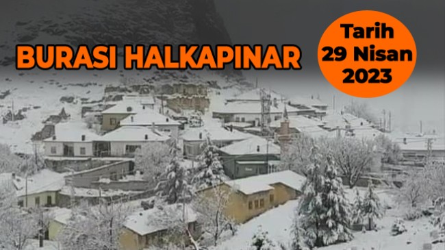 Halkapınar İlçesinde Kar Yağışı Etkili Oldu