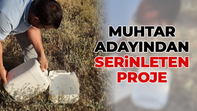 Muhtar Adayı, Yabani Hayvanlar Susuz Kalmasın Diye Kolları Sıvadı