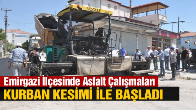 Emirgazi İlçesinde Sıcak Asfalt Çalışmaları Başladı