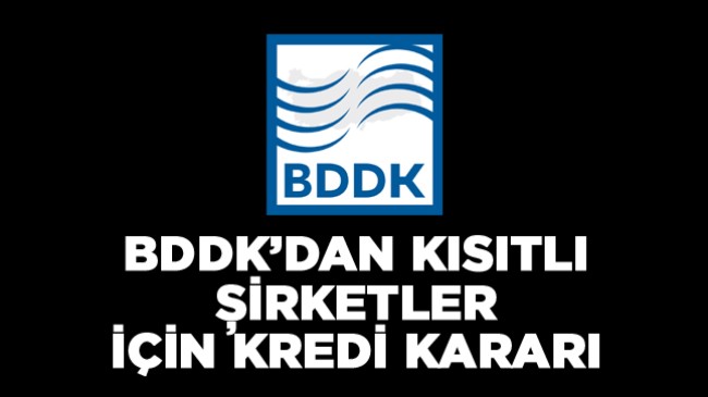 BDDK’dan Kısıtlı Şirketlere Yönelik Yeni Kredi Kararı