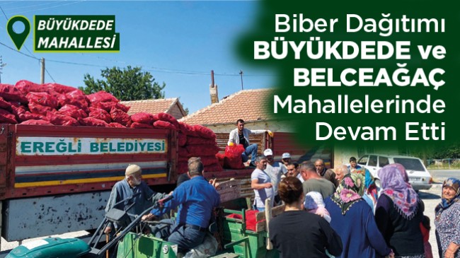 Ereğli Belediyesi Biber Dağıtımlarını Sürdürüyor