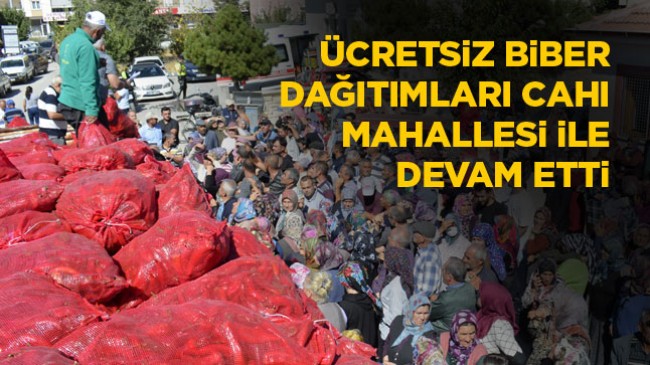 Ereğli Belediyesi Ücretsiz Biber Dağıtımlarını Cahı Mahallesi İle Sürdürdü