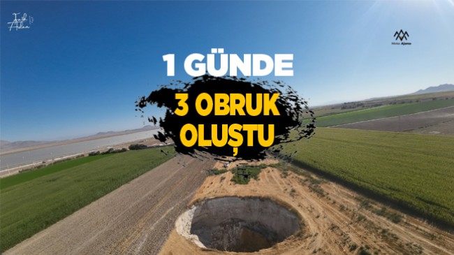 Karapınar İlçesinde Yine Obruk Oluştu