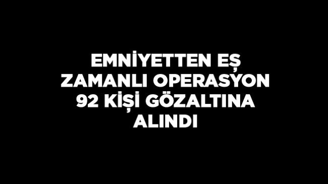 Konya Emniyetinden Eşzamanlı Operasyon. 68 Kişi Tutuklandı