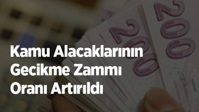 Kamu alacaklarının gecikme zammı oranı artırıldı