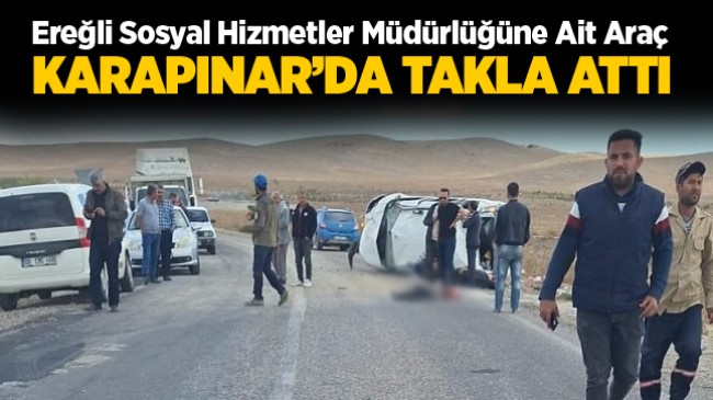 Karapınar İlçesinde Meydana Gelen Trafik Kazasında 4 Kişi Yaralandı