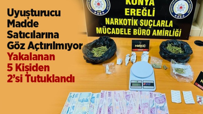 Ereğli’de Uyuşturucu Madde Uygulamasında 5 Kişi Yakalandı, 2’si Tutuklandı