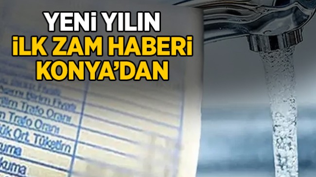 KOSKİ Genel Müdürlüğü’nden Su Fiyatlarına Yeni Yıl Zammı