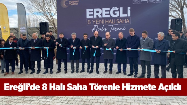 8 Okulda Yapımı Tamamlanan Halı Sahalar Toplu Törenle Hizmete Açıldı