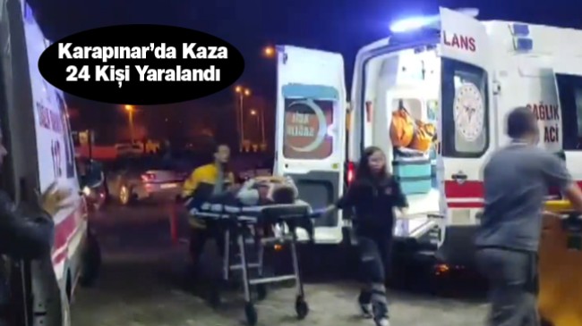 Karapınar İlçesinde Meydana Gelen Kazada 24 Kişi Yaralandı