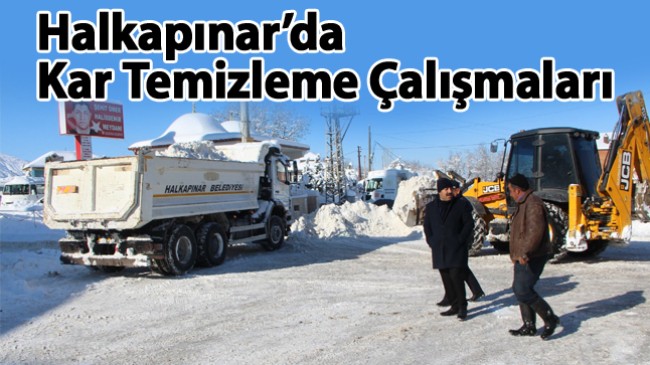 Halkapınar Belediyesi Kar Temizleme Çalışmalarını Sürdürdü