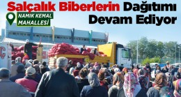 Ereğli Belediyesi Namık Kemal Mahallesinde Biber Dağıtımını Gerçekleştirdi